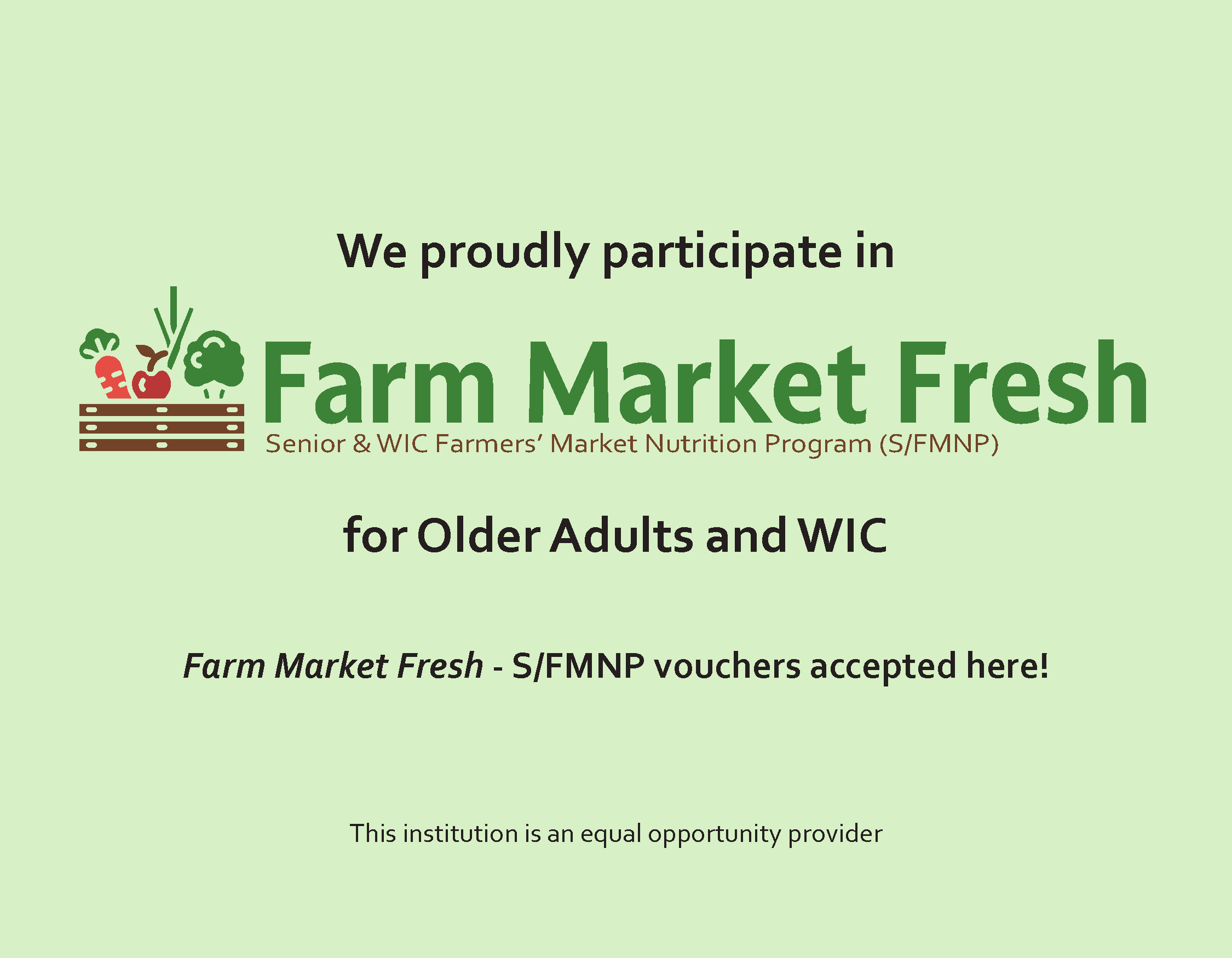 Farm Market Fresh sign