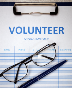 Picture of volunteer application form